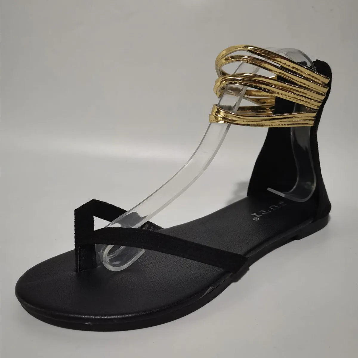 XXCZDOU Sandalen Flachkomfort - Reißverschluss Größe 43 Blau