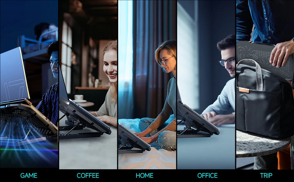 Laptop-Kühler 2025: COOLCOOLD 12-17" 5-Fans - Angle Adjustable Phone Collection