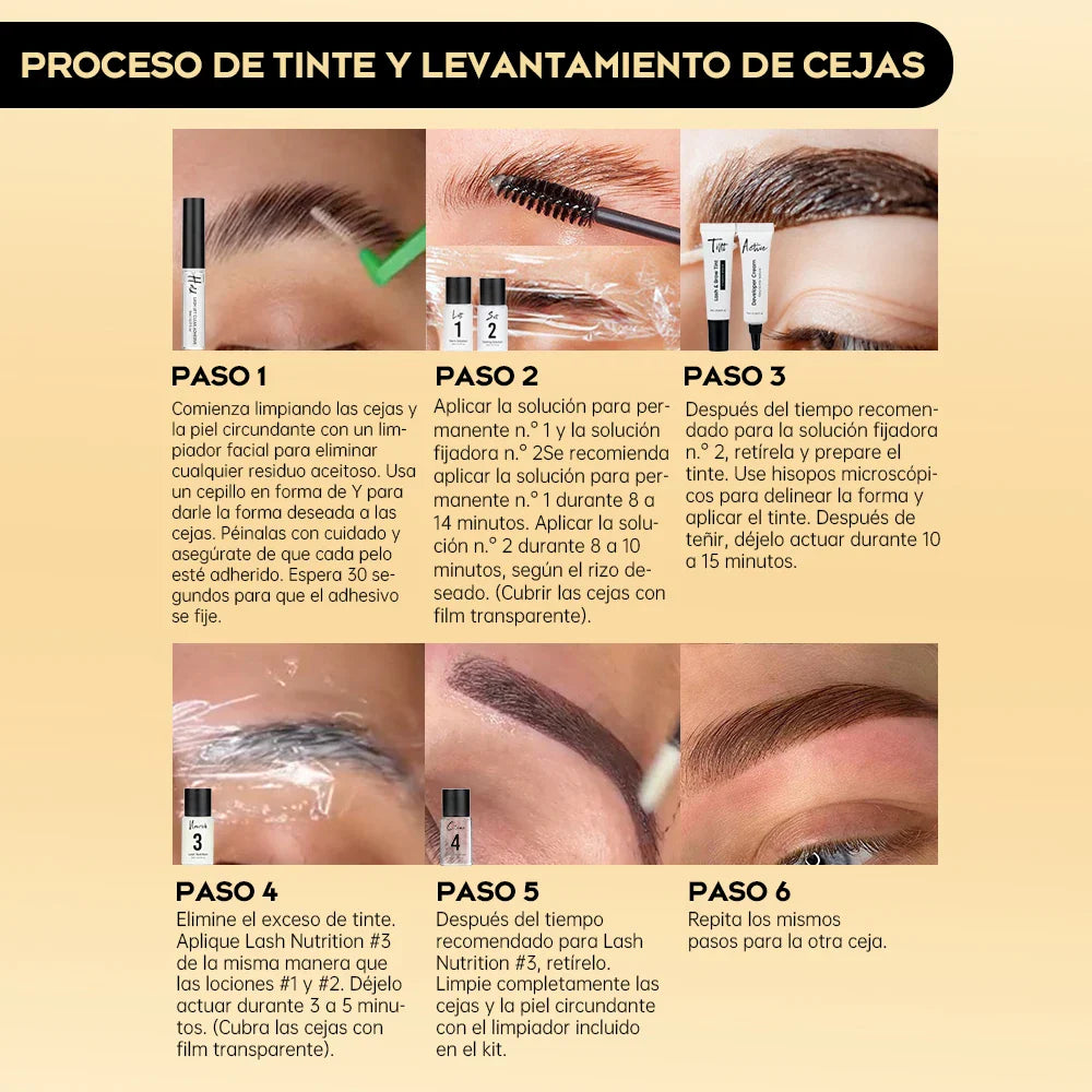 Gollee Semi permanent lash & brow tint natural black eyelash lifting & perming kit