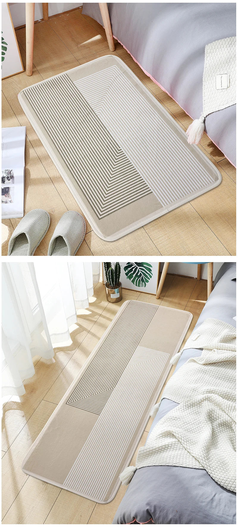 Cartoon Bedroom Carpet Home Bedside Blanket Long Strip Plush Bed Front Floor Mat Living Room Sofa Coffee Table Non-slip Foot Ma