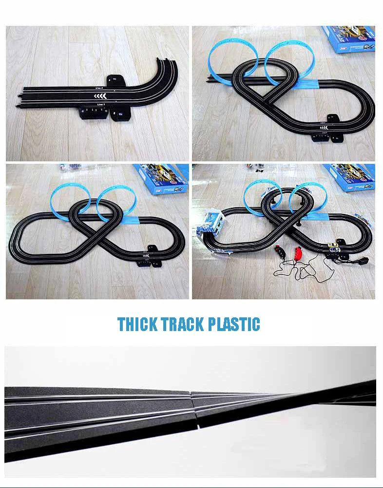 Railway Track Toy Set Racing Track Electric Double Remote Control Car Interactive Autorama Circuit Voiture Toy For Boy Children