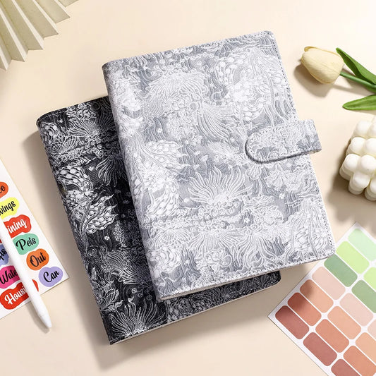 Notizbuch-Hülle A5 2025 - Vintage PU Leder DIY Binder Agenda Planner Schule