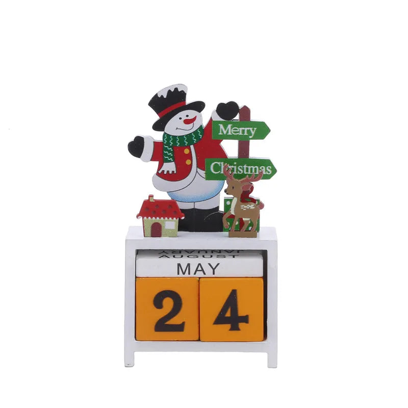 CN Adventskalender Holz Countdown - Kapazität 24 Tage, Größe 15x20 cm