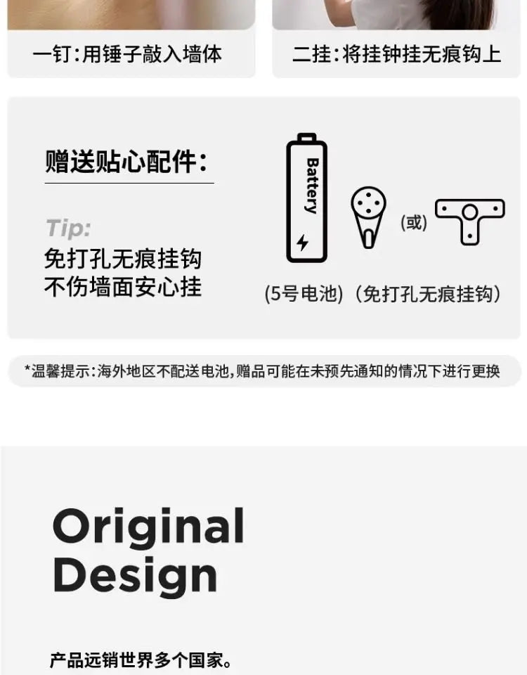 Modern clock decoration can swing wall clock living room home creative clock light luxury decorative wall