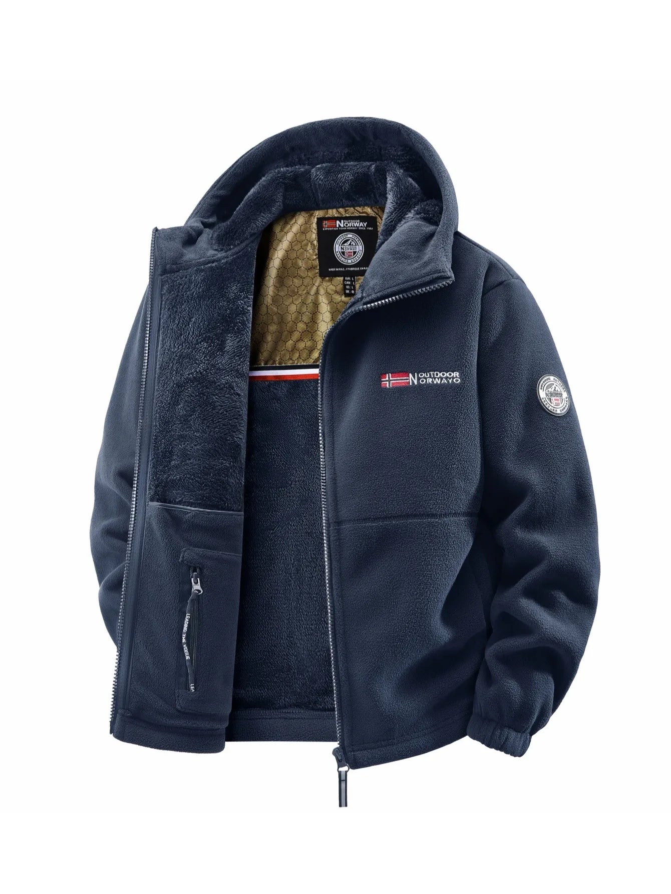 Other Herren-Kapuzenjacke-Allwetter - Größe M,Füllung Seide