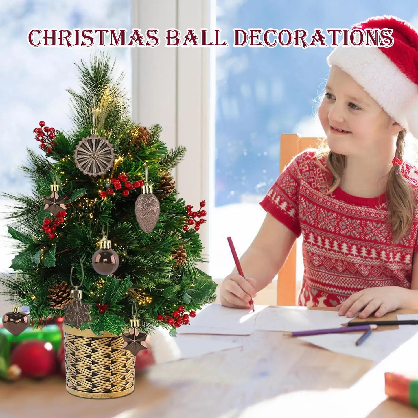 FestiveGlow Kugelset 53-Teilig - Innenbereich Farben Bronze Gold Kupfer Braun