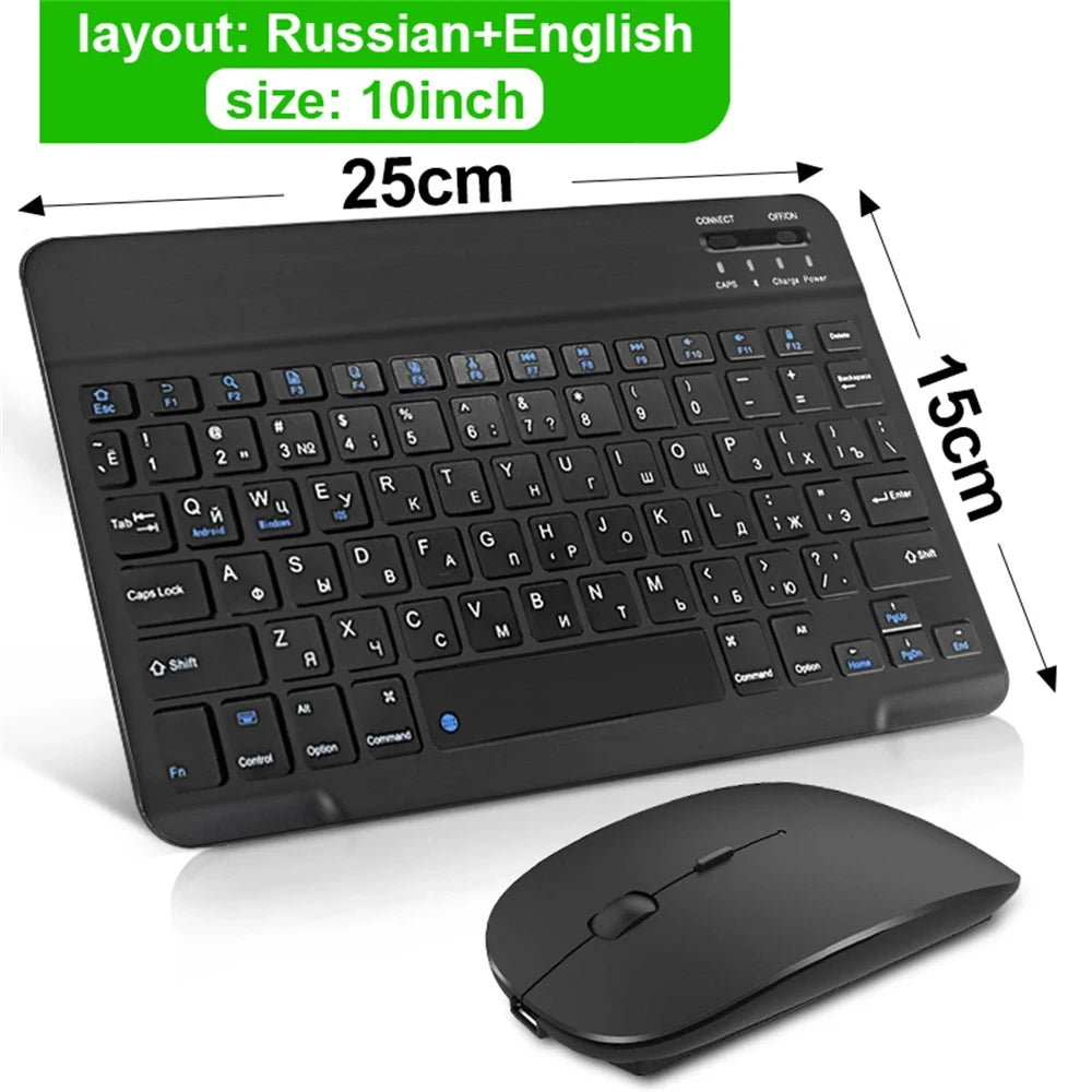 Bluetooth Wireless Tastatur und Maus für iOS Android Windows Tablet - Deutsche Version