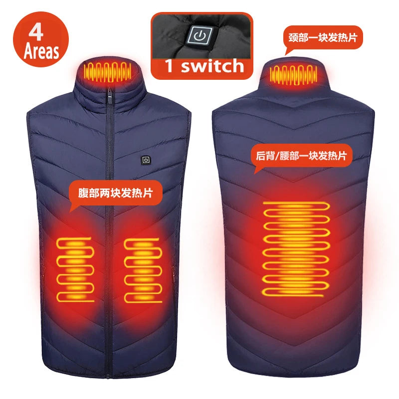 TODWARM M01 Heizweste Blau - Heizfunktion Mehrstufig Leistung Hoch - Kapazität Hoch, Größe Einheitsgröße