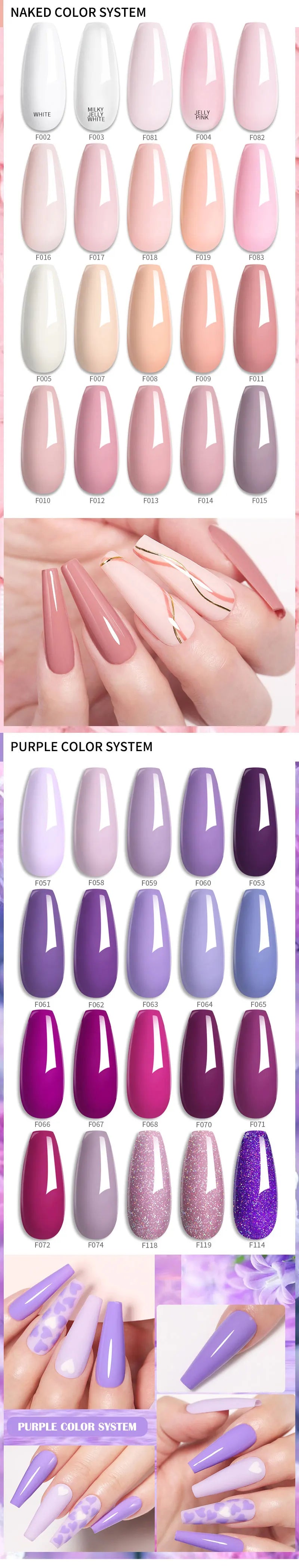 LILYCUTE 5Pcs/Set 7ML Red Brown Nail Gel DIY Nail Art Semi Permanent UV Gel Polish Long Lasting Design Manicure Kit Supplies