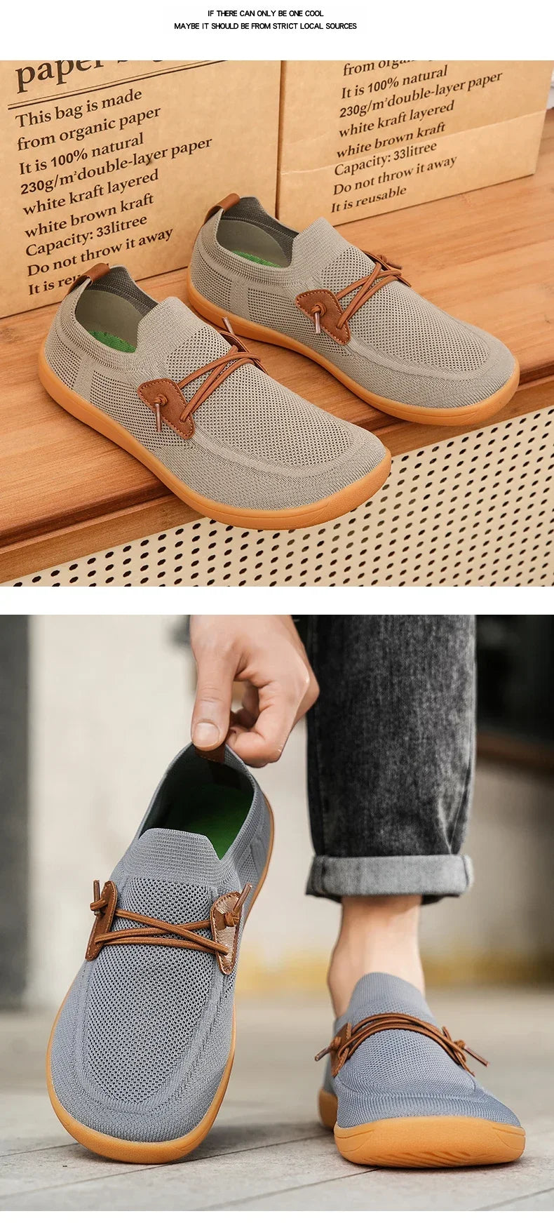 Men Casual Sneakers Minimalism | Zero Drop Sole | Walking Shoes Outdoor Breathable Non-slip Flats Loafer Mens Driving Shoes 2025