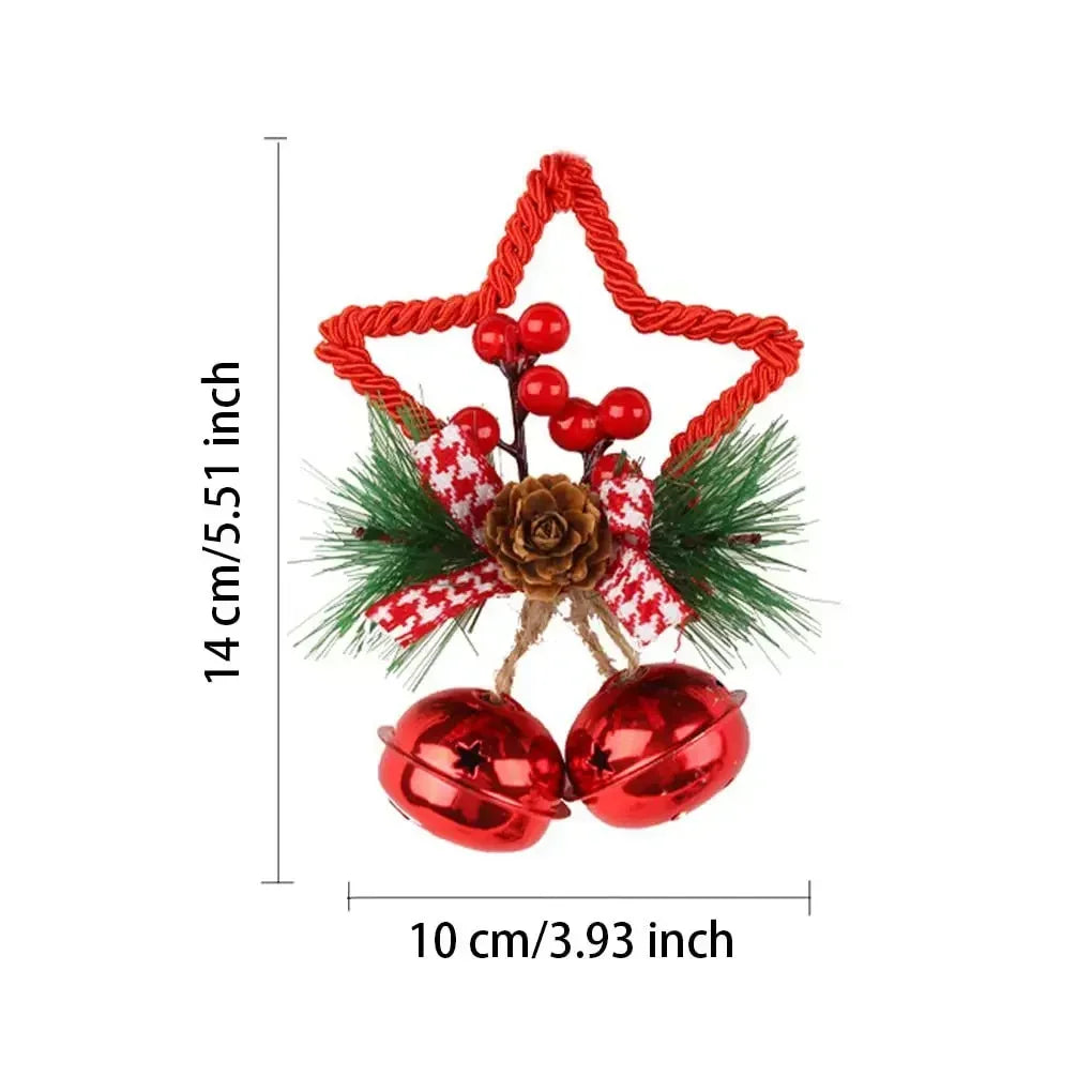 1–10 Stück Weihnachtsglocken-Anhänger mit rotgoldenen weißen Tannenzapfen und Schleife für Baumschmuck und Bastelbedarf für Feiertage