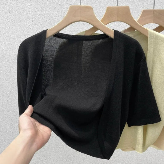 CN Strickjacke Sonnenschutz - Material Viskose, Slim Fit, Größe M