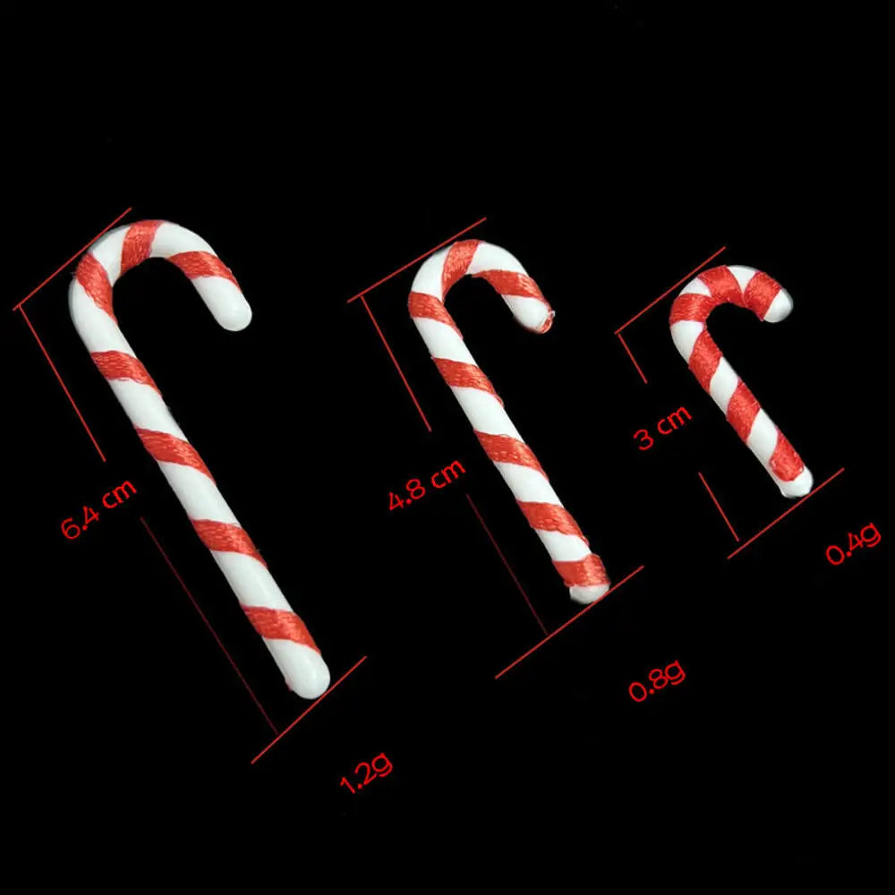 CandyCane Mini Weihnachtsbaumschmuck - Größe 3 cm, 20 Stück, Kunststoff
