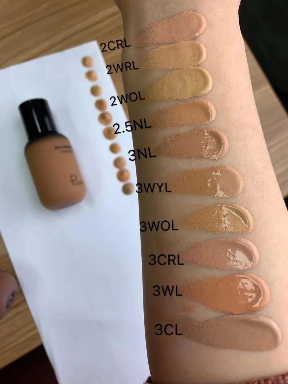 Face liquid foundation makeup waterproof base whitening cover dark circle