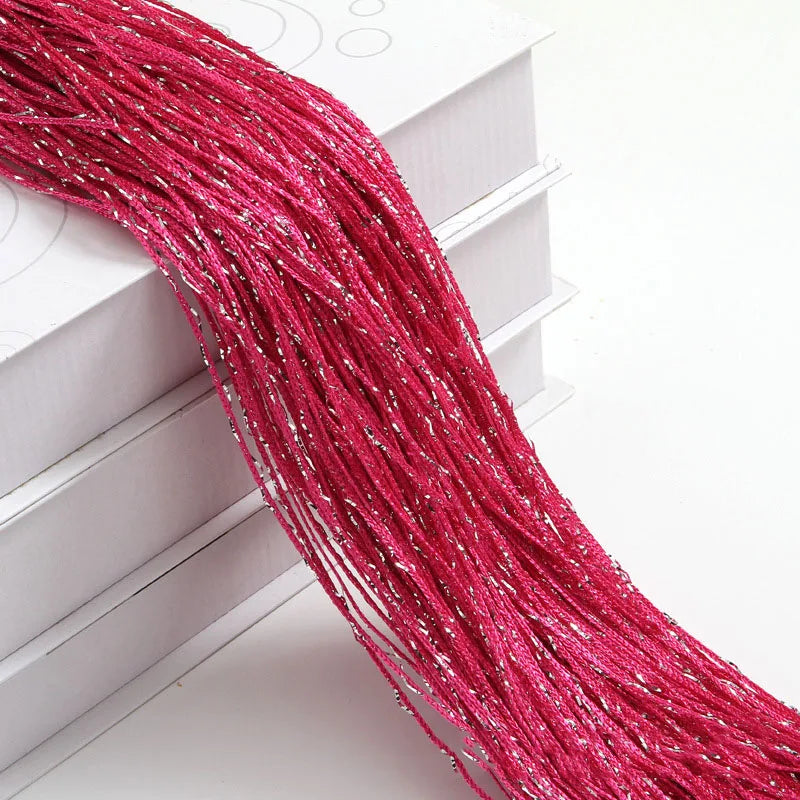 HomeStyle Glitzer-Türschnur - 100x200 cm silber Vorhang