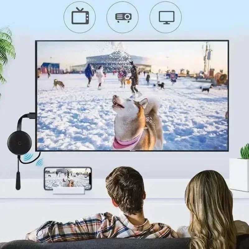 VIKEFON 1080P Miracast Dongle - HDMI USB C WLAN Portable