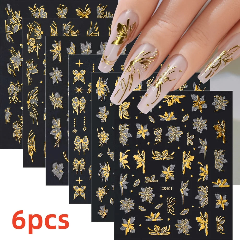 MAFANAILS Y2K Holo Schmetterlinge - 12er Selbstklebend