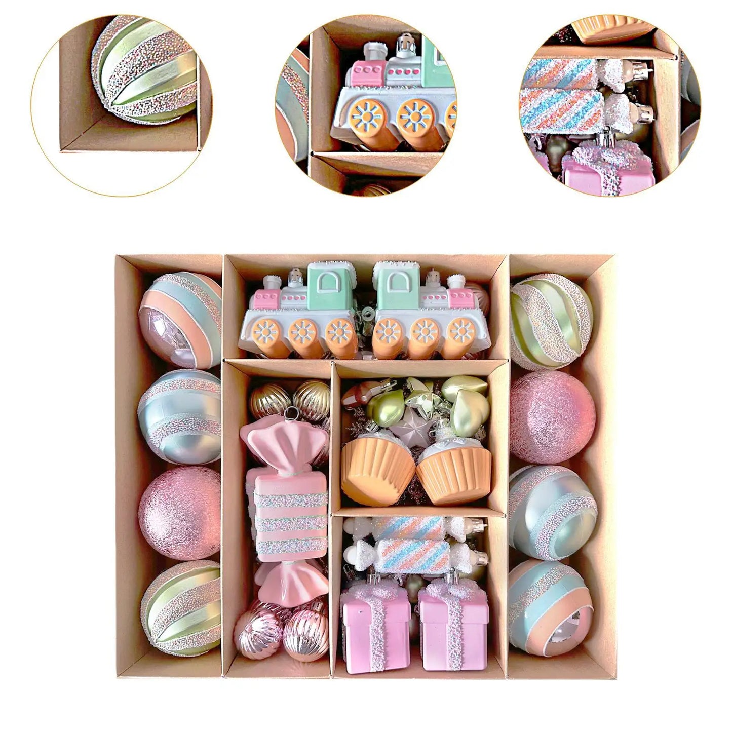 Kesoto Weihnachtskugeln Set Bruchsicher - Ø5 cm Kunststoff 24 Stück