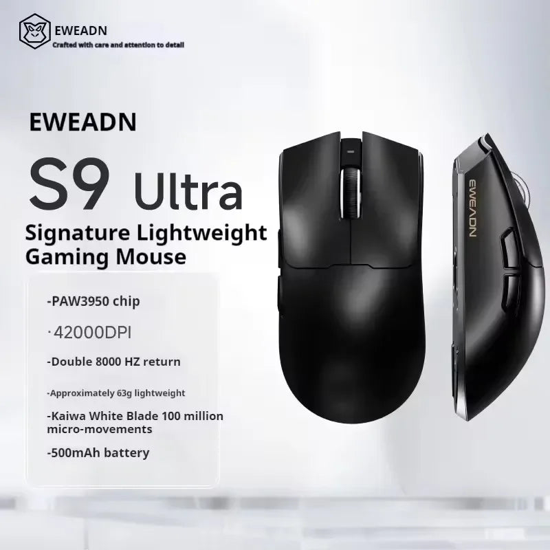 EWEADN S9 Pro Ultraleicht Gaming-Maus - 26K DPI, Tri