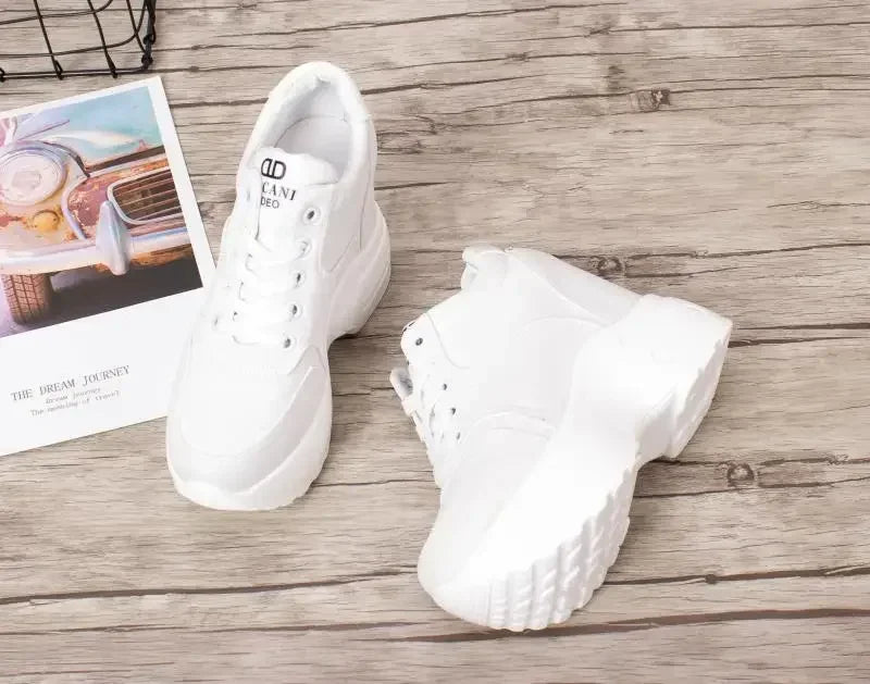 Pantofi sport cu platformă WGZNYN 187, respirabili - toc de 10 cm, plasă