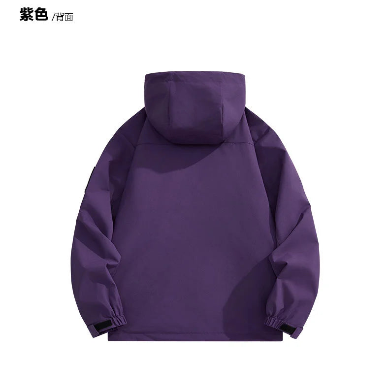 OutdoorPro Jacke wasserdicht - 8XL Kapuze PES winddicht