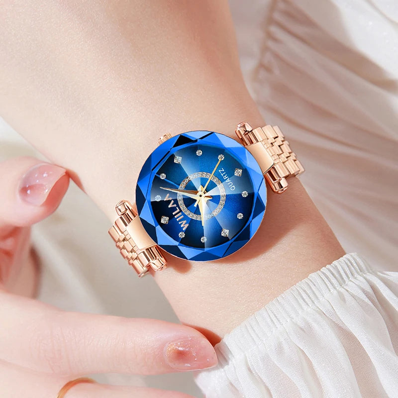 Damen-Uhr 2025: Luxury-Brand Top-Rhinestone - Gold Clock Collection