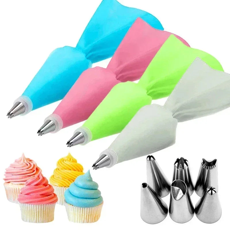 BCMJHWT Spritztüllen Set Silikon - 16 Stück 1 Beutel