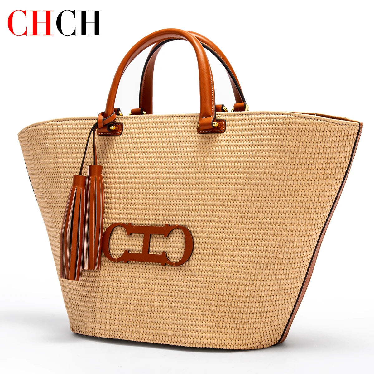 CHCH Women's Tote Bag 2024 New Vacation Beach Bag Beach Bag Handheld Shopping Bag
