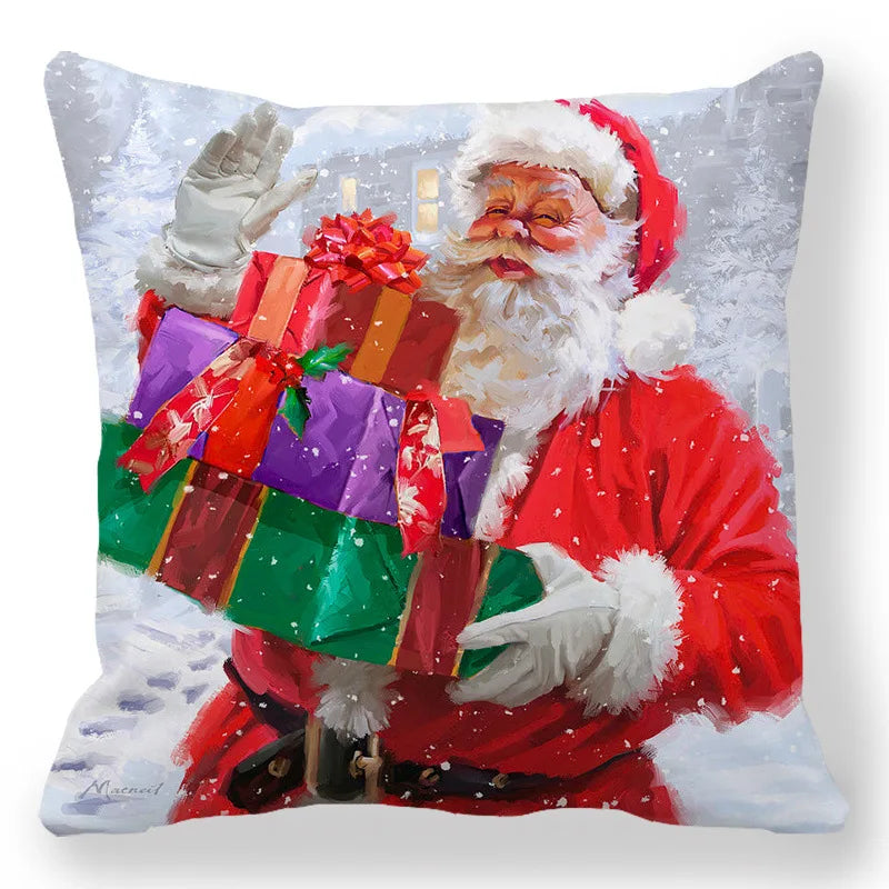 2025 New Year Christmas pillow case 30*50cm,40*40cm,45x45cm, cushion cover home Christmas decoration pillow case
