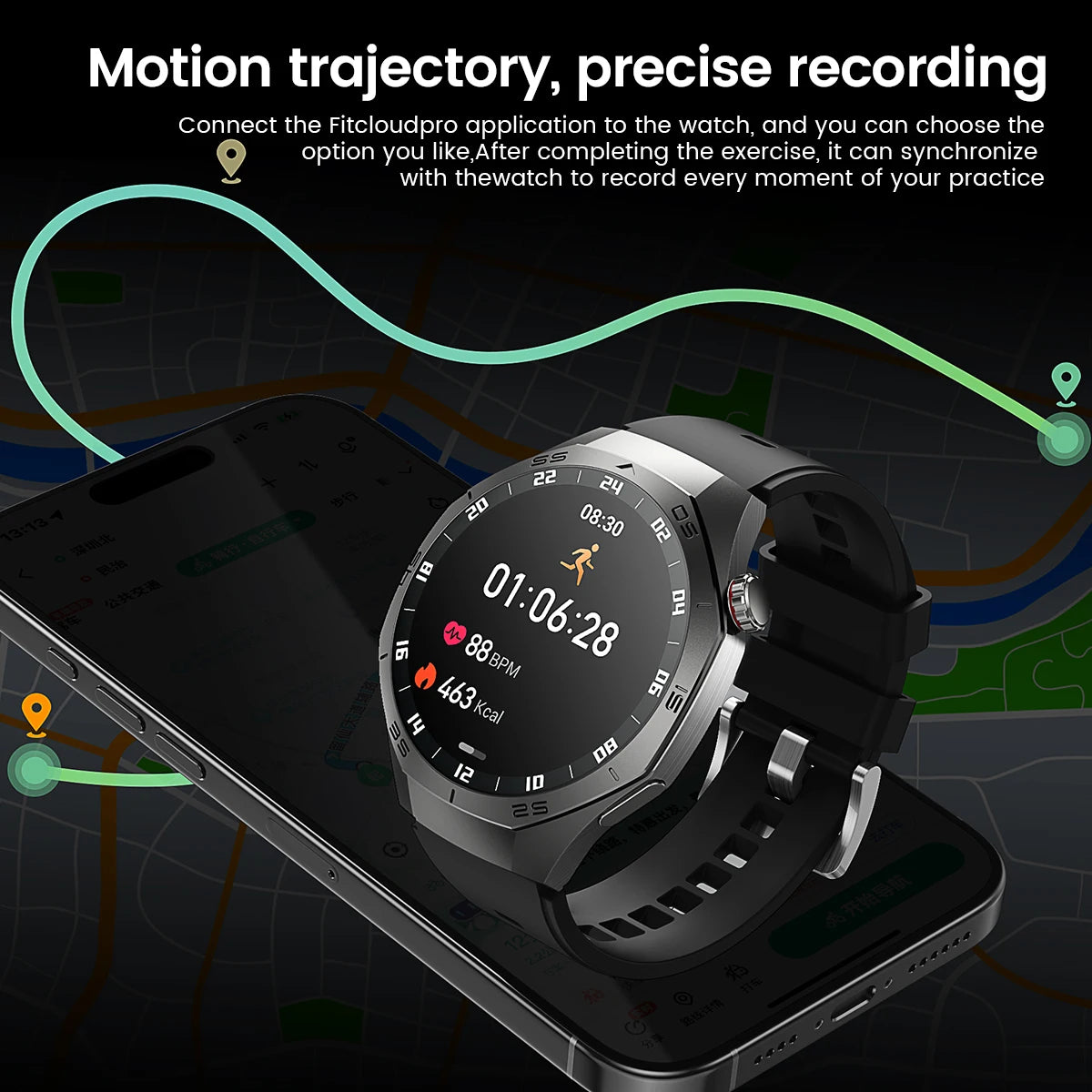 Huawei GT5 Pro AMOLED Display - 1.52 Zoll GPS IP68 Puls