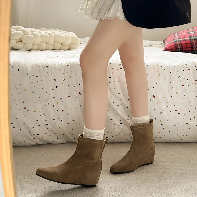 Ghete fără gleznă Ohmmayby ​​​​Slip-On - Mărimi 36-41, Toc 3-5 cm