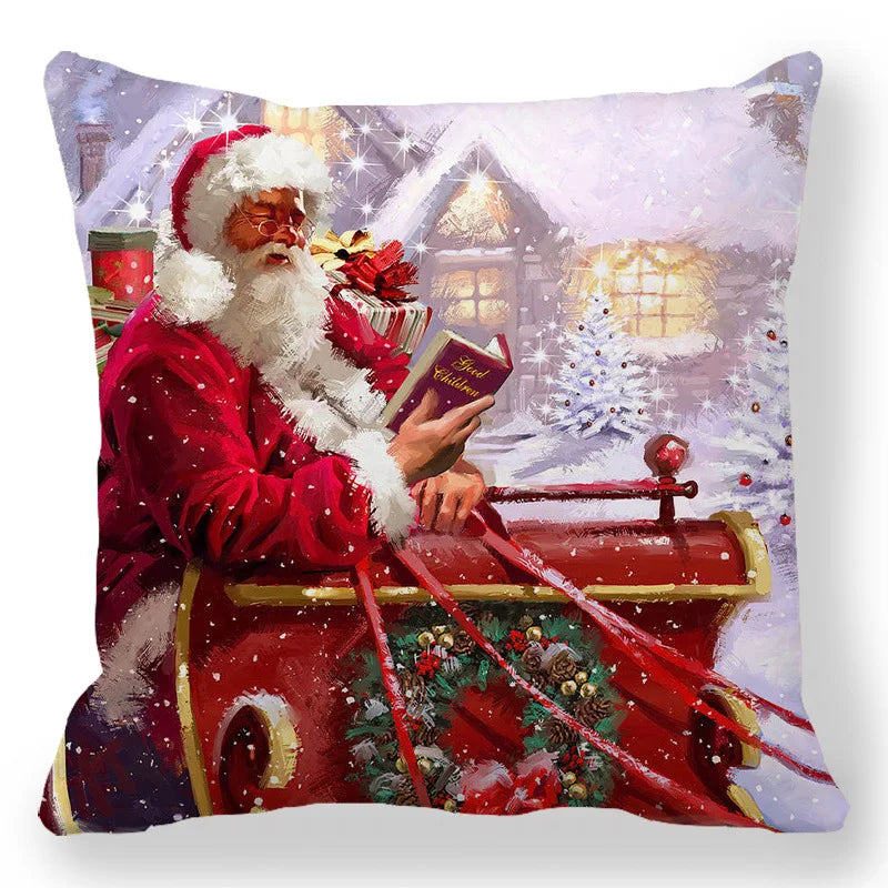 2025 New Year Christmas pillow case 30*50cm,40*40cm,45x45cm, cushion cover home Christmas decoration pillow case