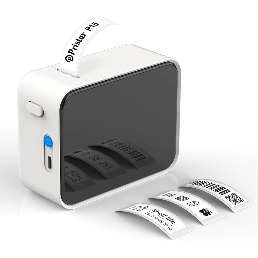 Label-Drucker 2025: Mini-Thermal P15 Portable-Bluetooth - Adhesive Sticker Inkless Collection