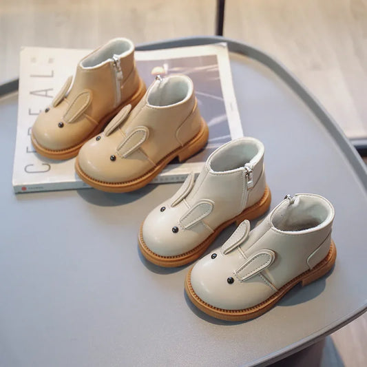Baby Kinder Kurze Stiefel 2025 - Mädchen Cartoon Süß Leder - Herbst Winter Mode Stiefel Kleinkind Weiche Sohle