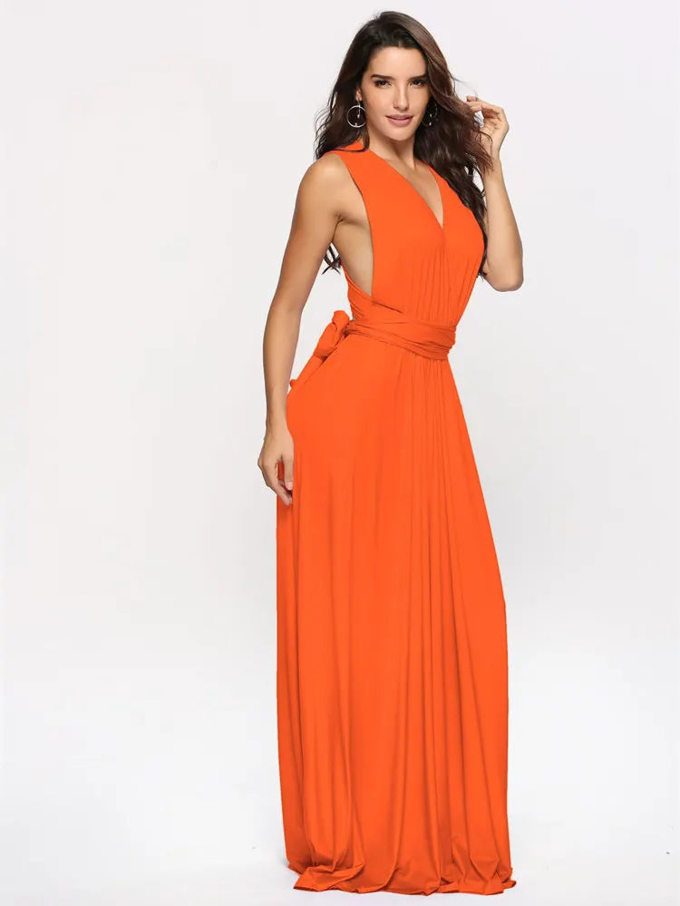 Sexy Women Boho Maxi Club Dress Red Bandage Long Dress Party Multiway Bridesmaids Convertible Infinity Robe Longue Femme