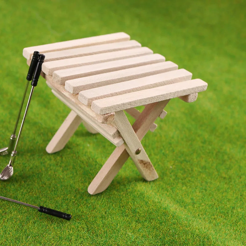 Is Smart Klappbarer Miniatur Tisch - Holz Gestreift Mini