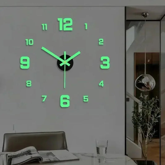 Creative Frameless DIY Wall Clock Wall Decoration Home Silent Clock Living Room Office Wall Decoration Art Bedroom Decor Modern