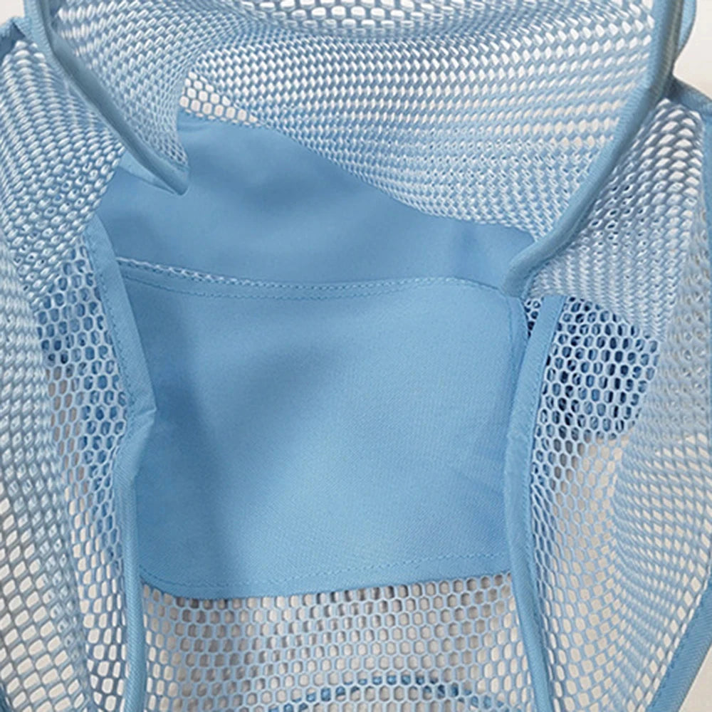 Women Swimming Beach Mesh Bag Ladies Shoulder Bag Large-capacity Travel Portable Storage Bag Multifunction Handbag