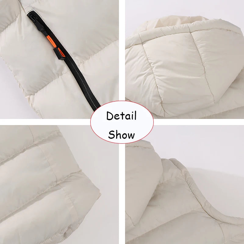 YAHOUFJUNYACN Weste Abnehmbare Kapuze - Reißverschluss Größe M