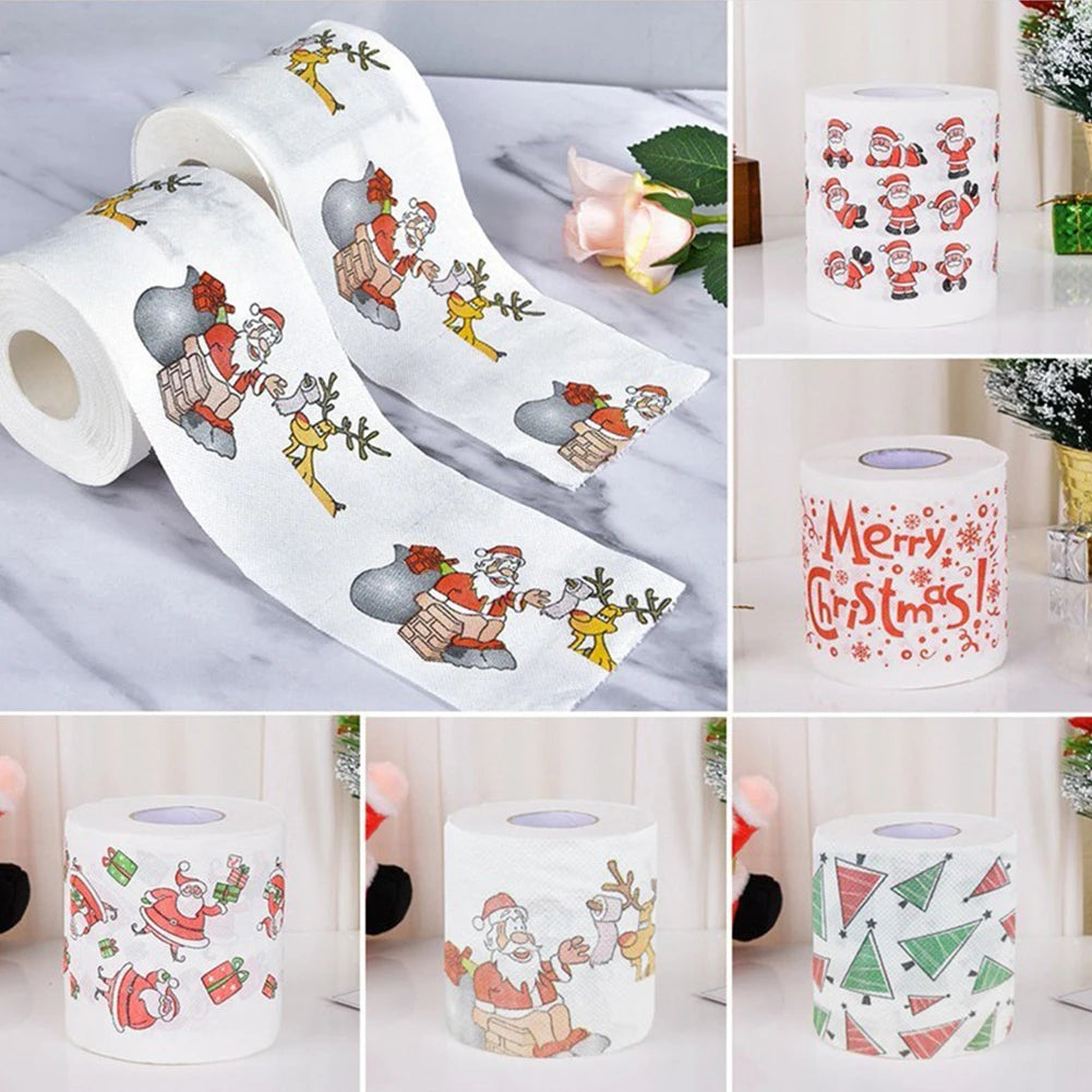 1 Pcs Christmas Santa Claus Bathroom Toilet Roll Merry Christmas Home Decoration 2024 Christmas Decoration New Year Ornaments