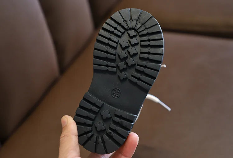 Kinderstiefel für Jungen und Mädchen, modische Kinder-Knöchel-Schneestiefel, Gummi-Außensohle, Herbst-Winter, warm, klassisch für Kleinkinder, große Kinder