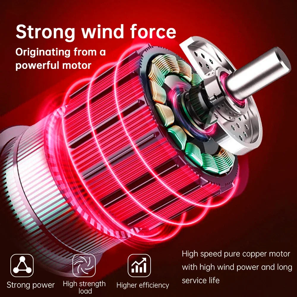 JANGKLIFE Turbo Fan Violent Air Gun Thrust Stepless Speed High Power Turbofan Leaf Blower Handheld Jet Fan for Makita Battery