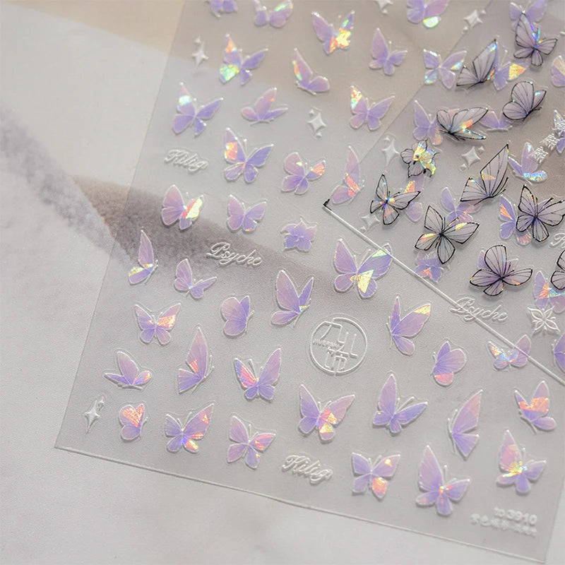 Designs 5D Relief Schmetterling Nagelsticker - 1 St 3D