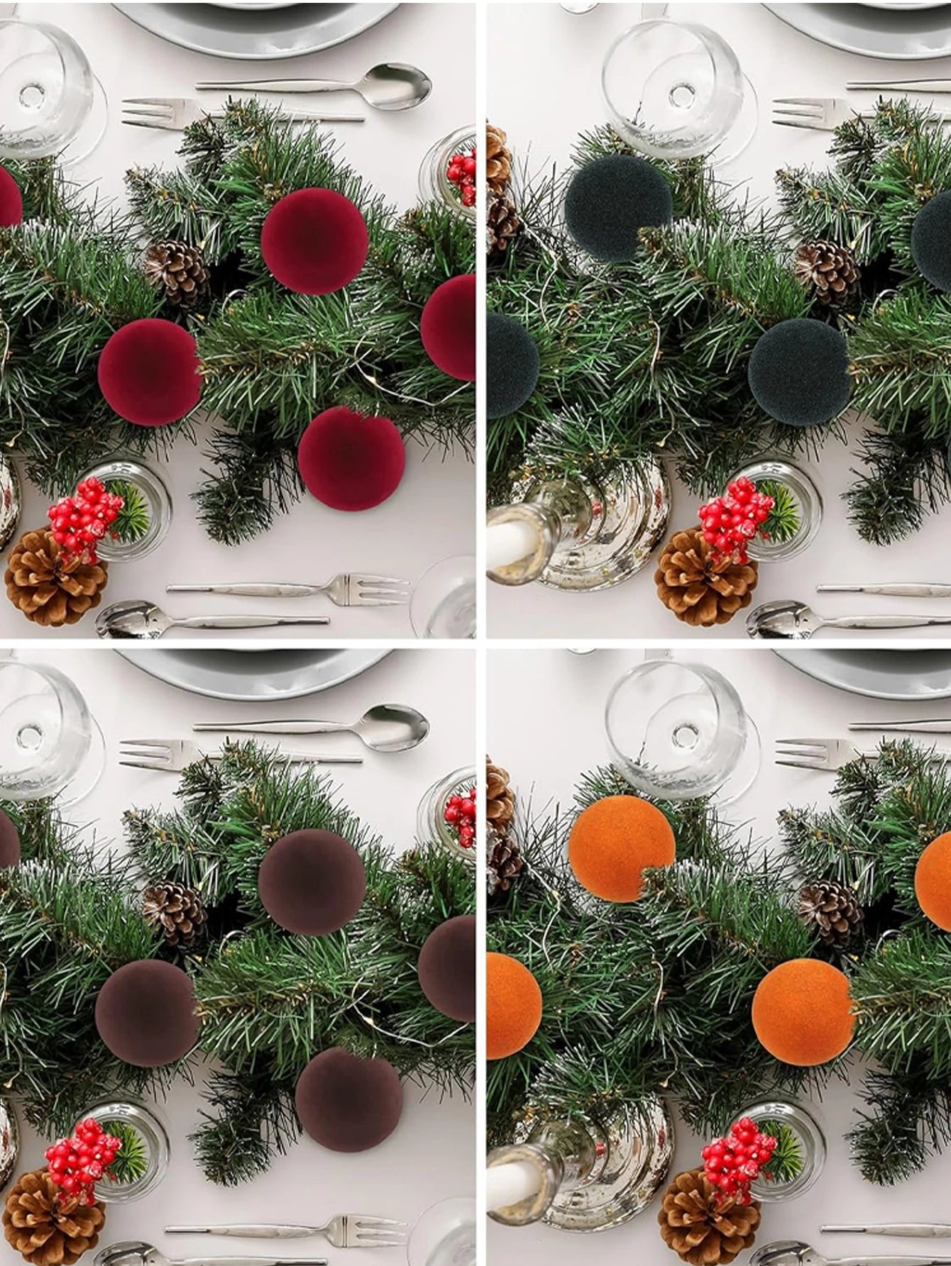 Choice Christbaumkugeln Flockierte Kugel - Durchmesser 5 cm, 6 Stück