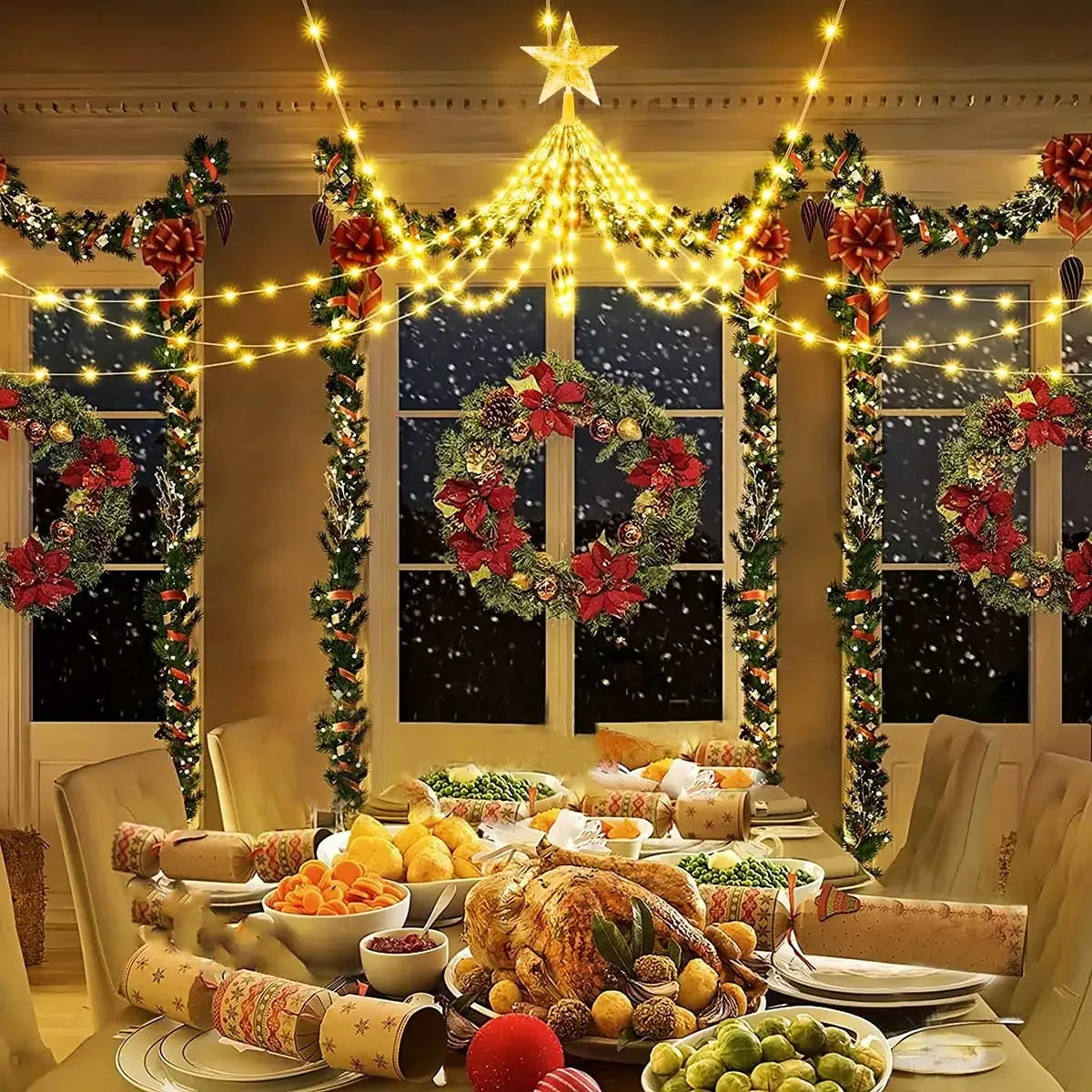 Choice LED Stern Lichterkette - 350 LEDs, USB, Länge 2/3 m