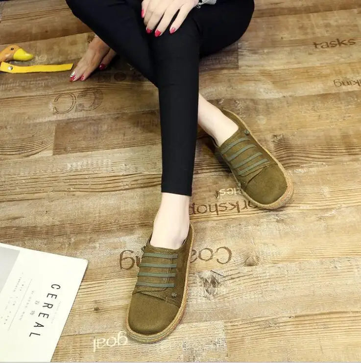 Frauen Schuhe Flachboden Schnürsenkel Loafers Damen Neuem Herbst Casual Outdoor Lazy Schuhe Komfortabel Leicht Solid Color Flat Schuhe