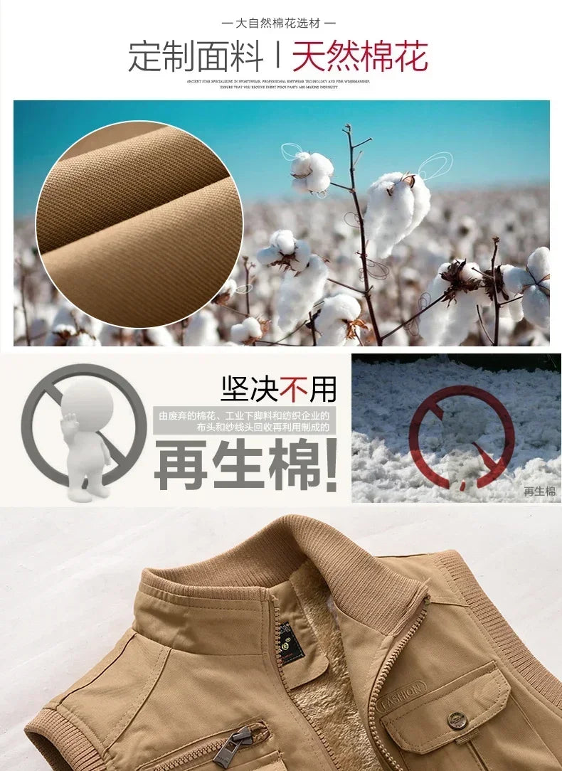 Winter Militär Weste Warm - Fleece Baumwolle M-XXL Herren