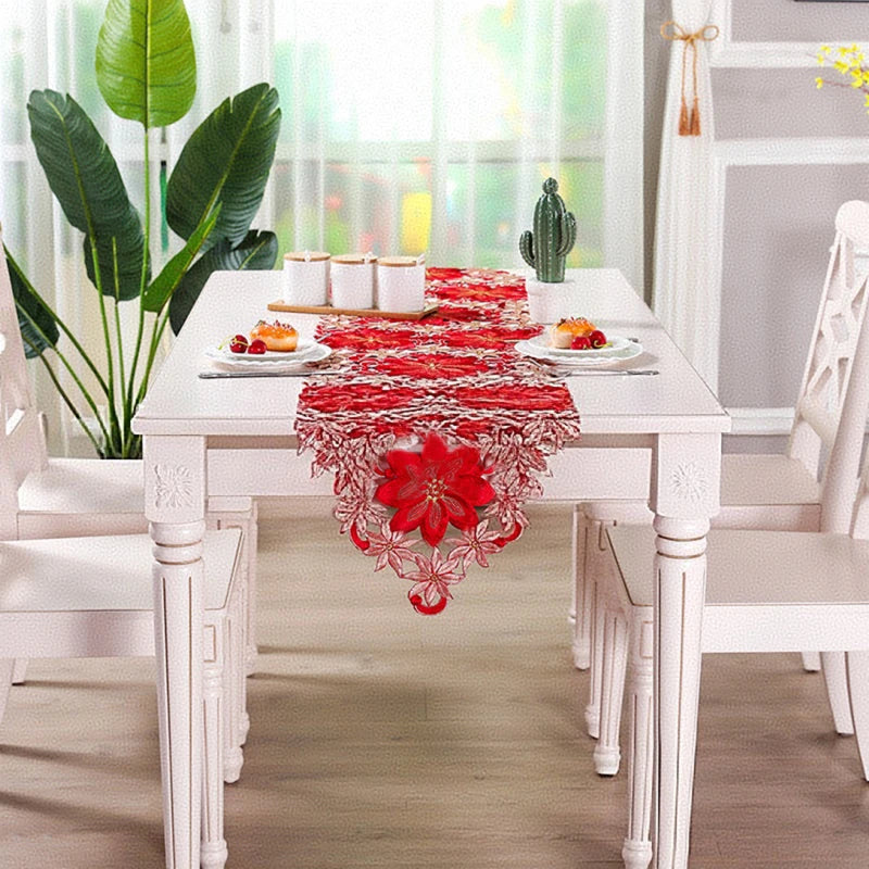 Neutral Table Decorations For Christmas Holly Luxury X Table Embroidered Inch Runner Table Christmas 70 15 Water Tablecloth