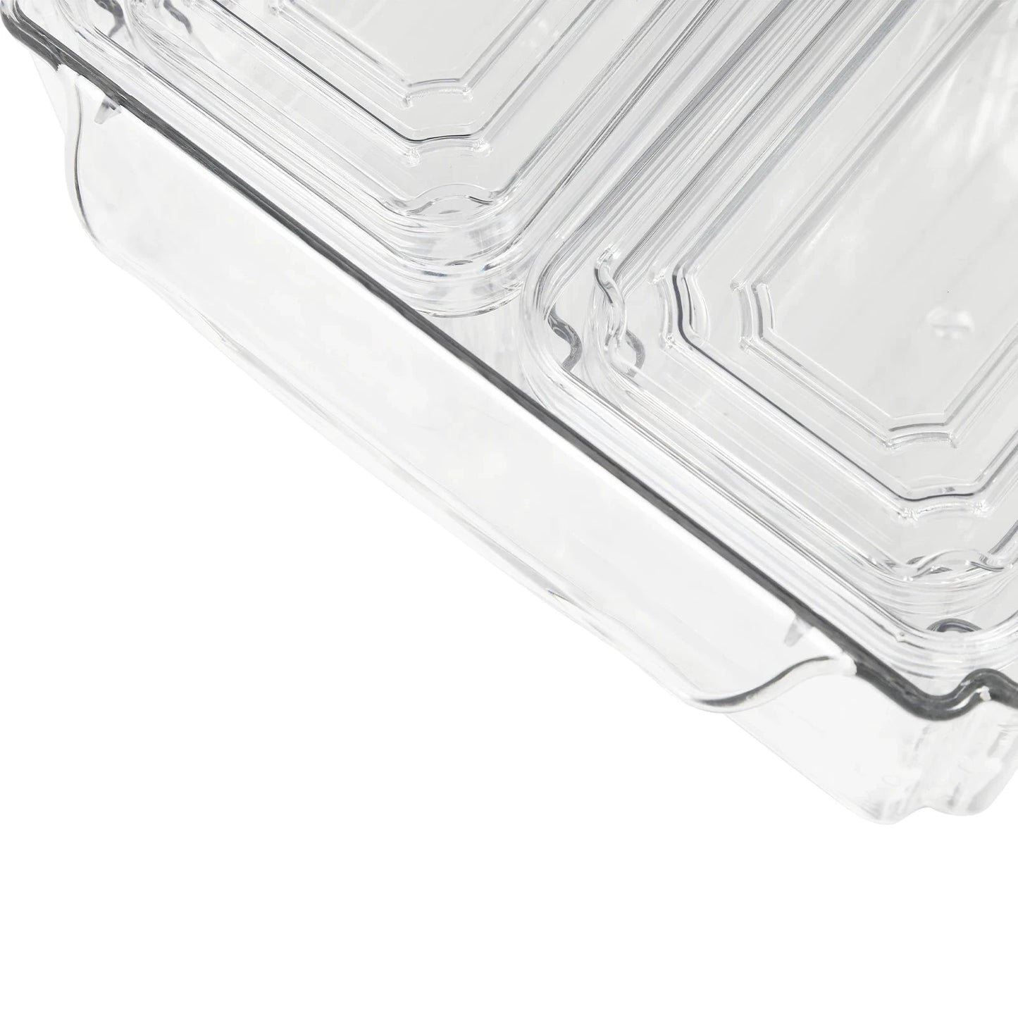 7-teilige Kühlschrank-Organizer, stapelbare Aufbewahrungsbehälter mit Deckel, durchsichtige Kunststoff-Aufbewahrungsbehälter, für Obst, Gemüse, Gefrierschrank