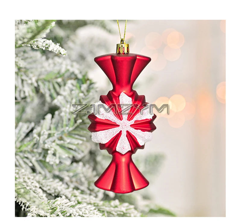 LA9682 Weihnachtsbaumschmuck - Bruchfest, 78 Stück, Rot Weiß